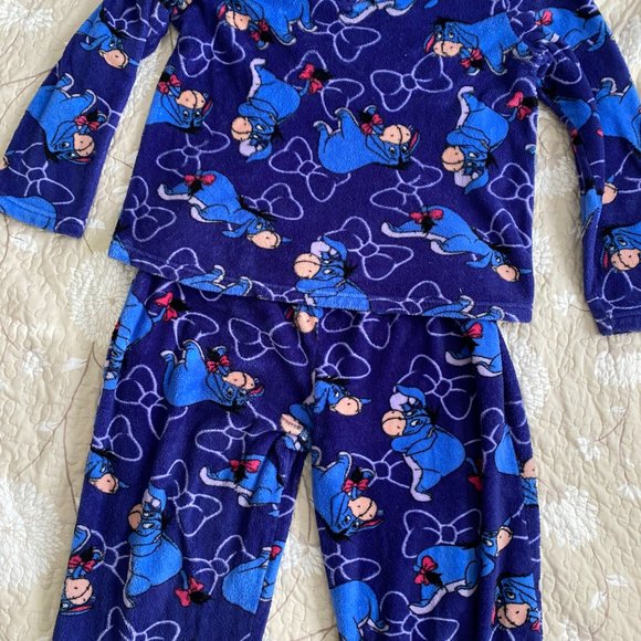 Woman's DISNEY Eeyore Purple&Blue Plush PJs Size M(8-10) - Picture 1 of 6